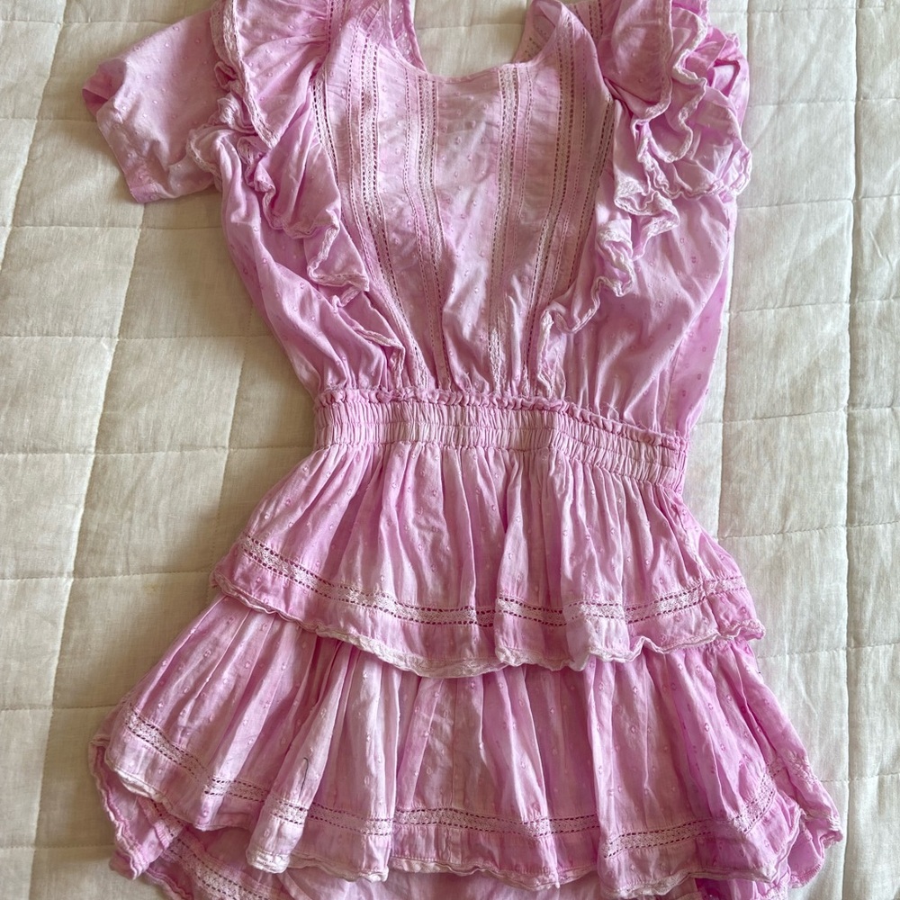 Love shack fancy Pink Ruffled Dress